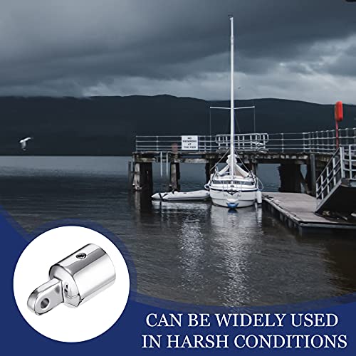 Stainless Steel 316 Bimini Top Eye End Caps 7/8" OD Boat Hardware - 4 pcs