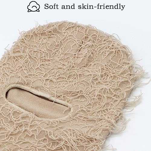 Distressed Knitted Balaclava - Full Face Winter Ski Mask & Neck Warmer