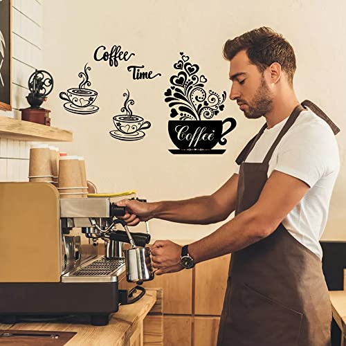 Coffee Wall Decals - Vinyl Stickers with Coffee Cup & Sayings