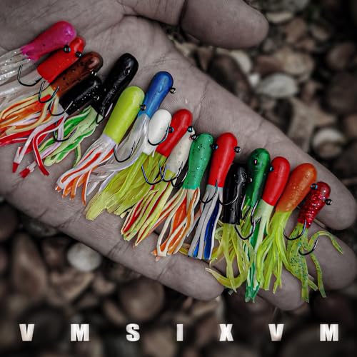 165 Pcs Tube Lure Jig Heads Kit for Bass Crappie Neons – VMSIXVM A1-165 Pcs