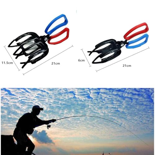 Pomeyard 3+2 Claw Fish Gripper and Pliers Set - Fish Lip Clamp & Hook Remover for Freshwater & Saltwater Fishing