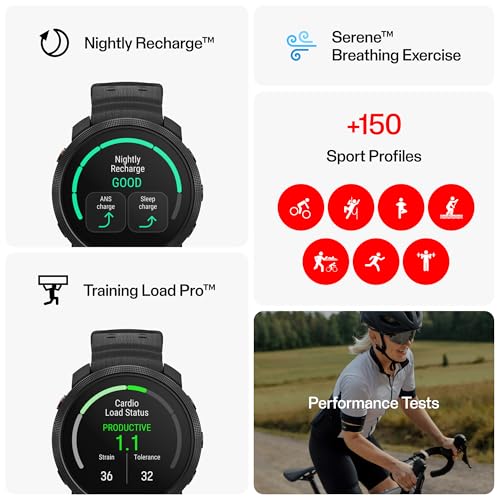 Polar Vantage M3 Multi-Sport Smartwatch - Black, AMOLED Display