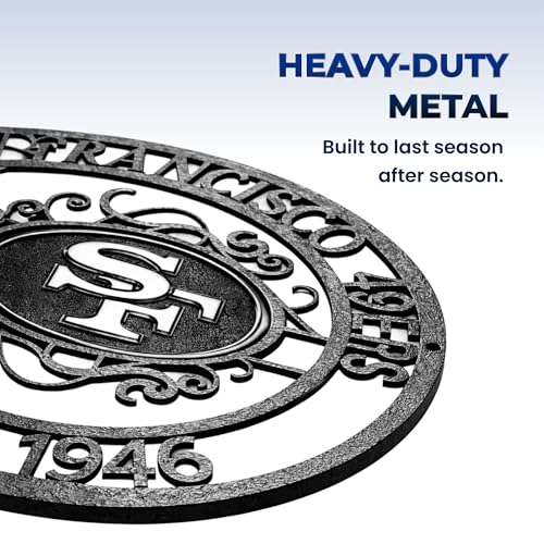 15-Inch Round Laser Cut Metal Sign - San Francisco 49ers