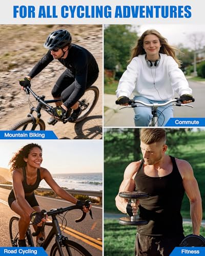 Padded Cycling Gloves for Men and Women - Anti-Slip Breathable - Medium