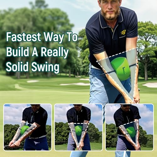 MELE LINKS Light Green Golf Swing Trainer Aid for Posture & Mechanics, All Skill Levels