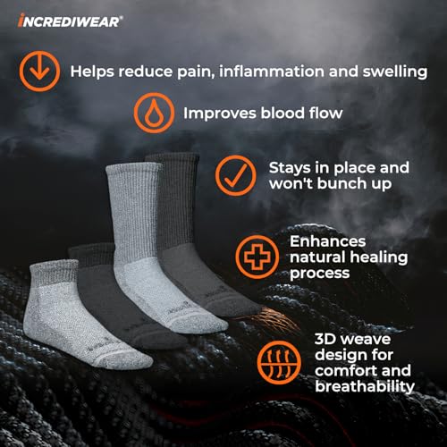 Incrediwear Circulation Socks for Men & Women Medium Grey Pack of 1