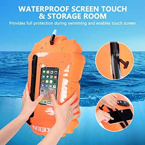 Swim Buoy with Waterproof Touchscreen - Orange Safety Float