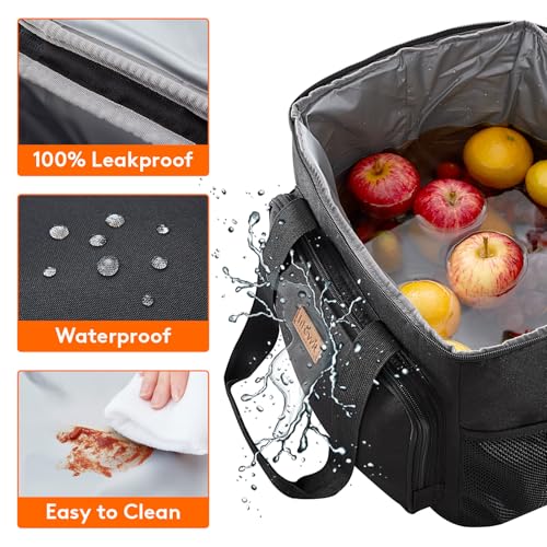 Lifewit Jumbo Insulated Lunch Bag Cooler for Men & Women 24L Black