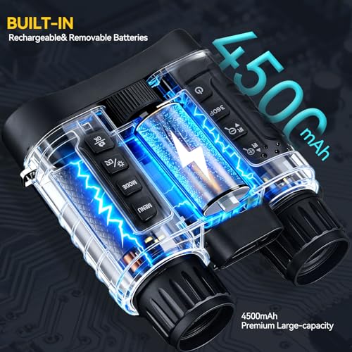 Night Vision Goggles with AI Smart Rangefinder,4K Video Full Dark HD
