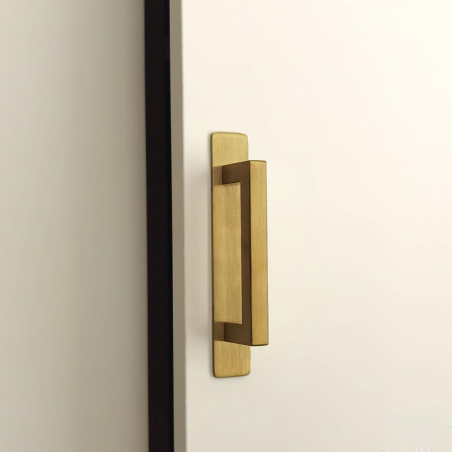 Xinally 4 Pcs Gold Adhesive Cabinet Door Handles, No Drill Cabinet Pulls Self Stick Shower Door Handle for Cabinet Closet Glass Sliding Shower Door Handle