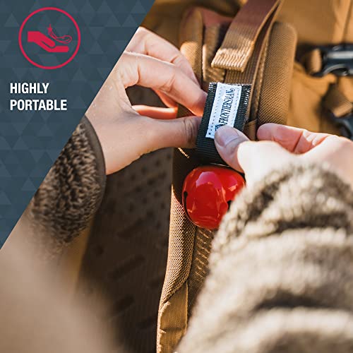 Bear Bell with Magnetic Silencer for Hiking & Camping - Red