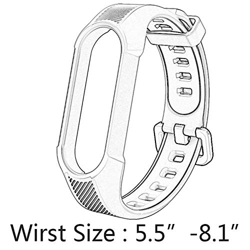 Soft Silicone Wristbands for Xiaomi Mi Band 6/5 - Black