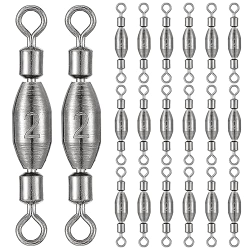 Brass Fishing Sinkers with Swivel - 1/32oz, 20 Pieces