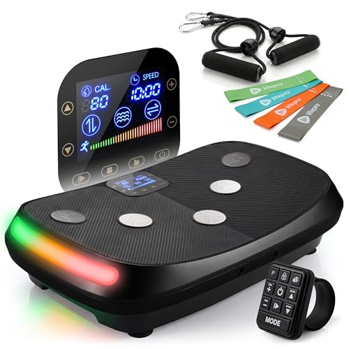 4D Curved Vibration Plate Exercise Machine - Black