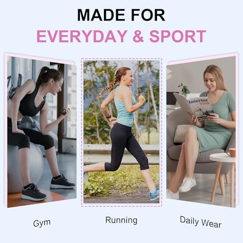 Athletic Ankle Socks for Women - Cushioned Low Cut - 6 Pairs - Black