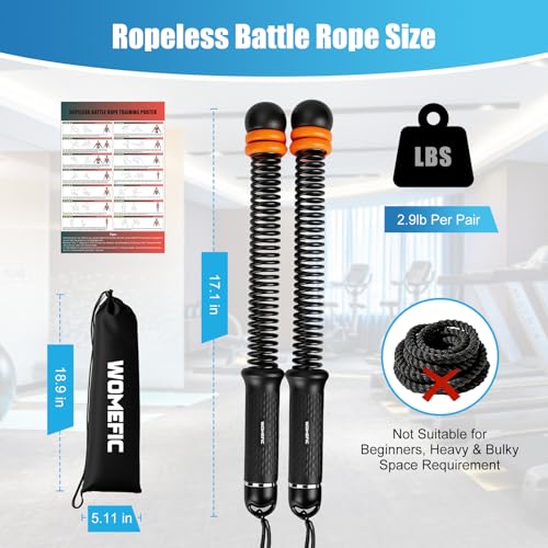 Adjustable Ropeless Battle Ropes - Portable HIIT Training - Black