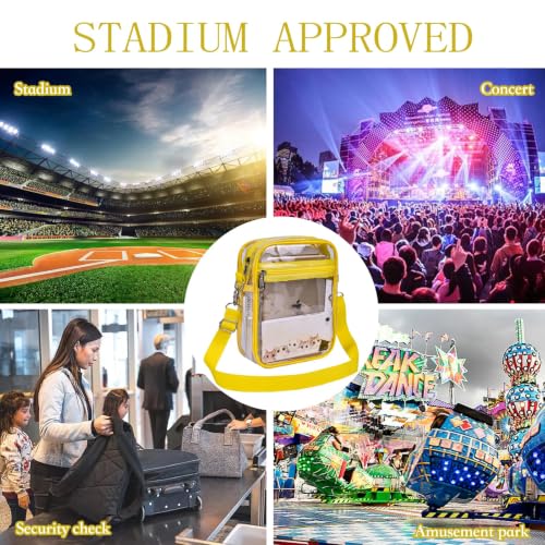 USPECLARE Clear Purse for Stadium Events Transparent Messenger Bag