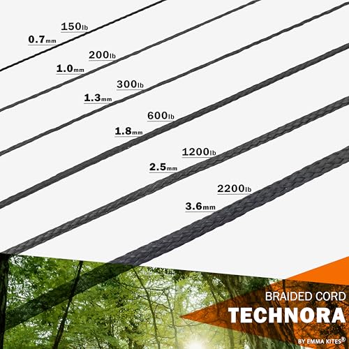 Technora Braided Cord 0.7mm PU Coating - 150Lb 30Ft