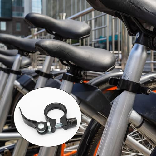 Aluminum Alloy Bicycle Seat Post Clamp - 28.6mm Quick Release, Black
