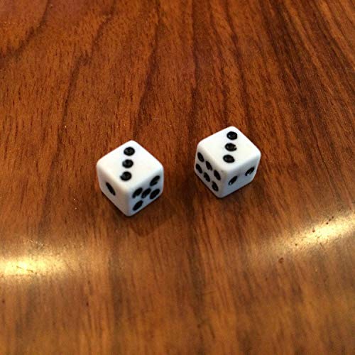 100-Piece 8mm White Dice Set for Board Games & Activities