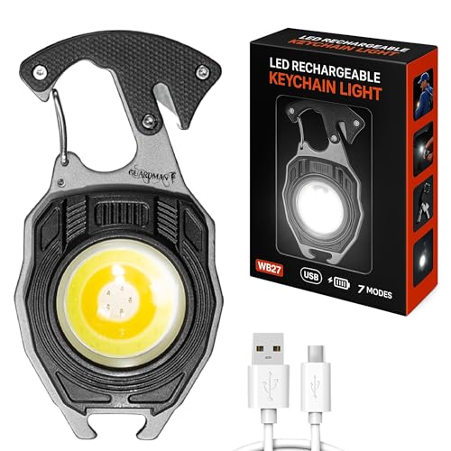 LED Flashlight Multitool Keychain with Magnet - 1 Pack