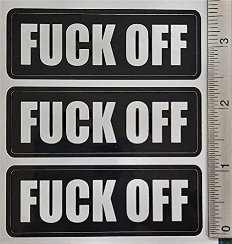 Funny F-Off Sticker Set – 3 Inch Waterproof Vinyl Decals for Hard Hats, Toolboxes, Laptops
