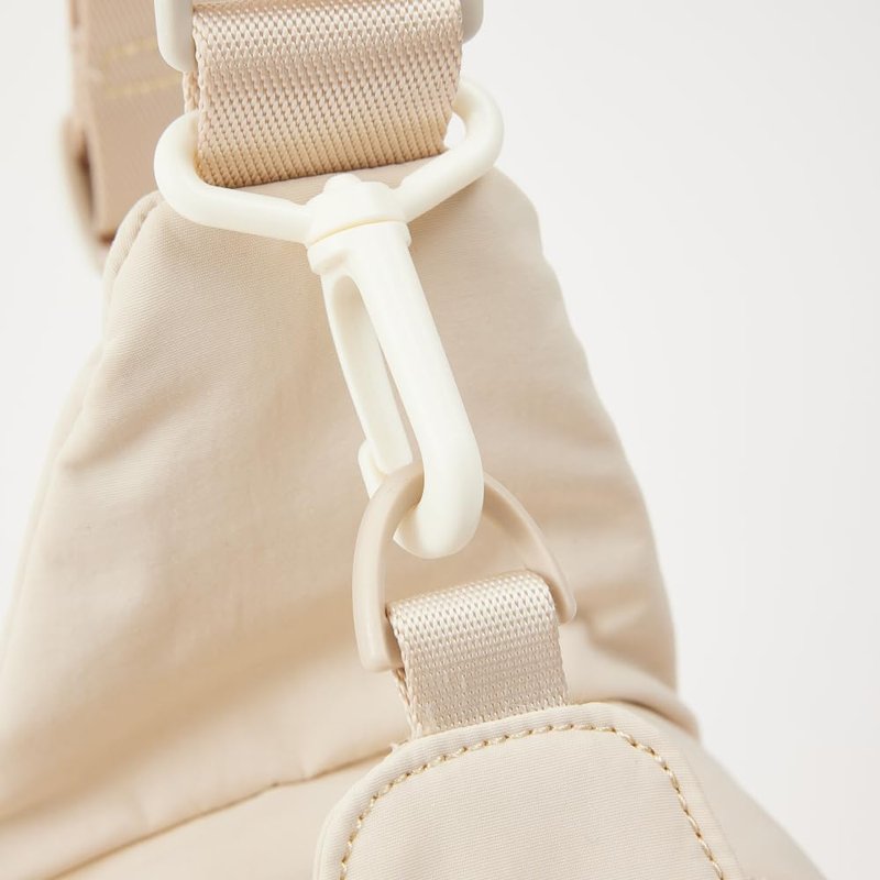 VAKAER Small Sling Bag for Women, Crossbody Bag with Adjustable Straps, Lightweight Chest Bag Daypack for Travel Hiking (Beige)