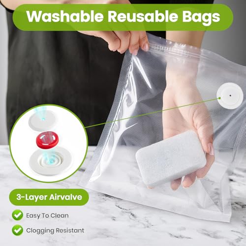 FEPPO Clear Vacuum Sealer Bags 30 Pack (M+L Sizes) Food Storage & Freshness