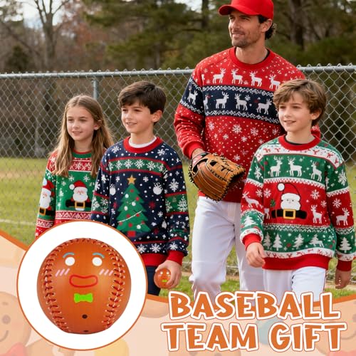 9-Inch PVC Baseball - Practice & Decor - Gingerbread/ Baseball Set
