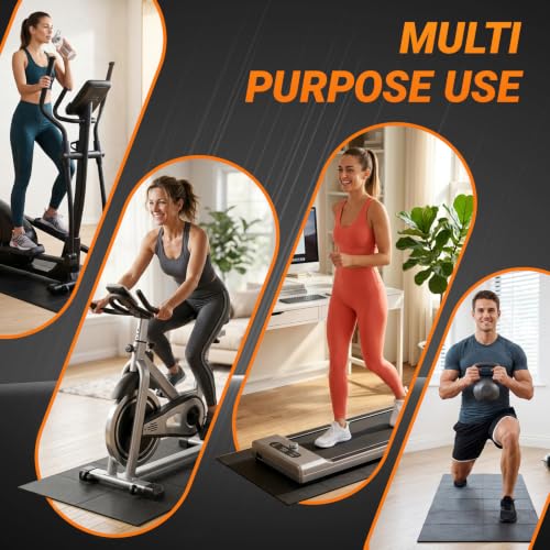 55x24 Inch Anti-Slip Treadmill Mat for Home Gym Floor Protection