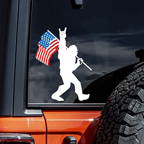 Bigfoot Rock On Vinyl Decal Sticker - 5-Inch Waterproof for Cars & More