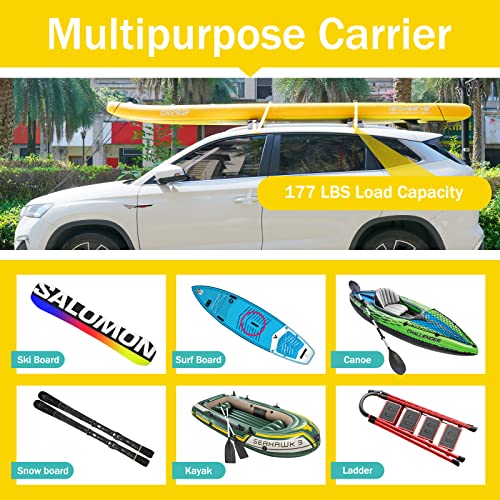 Universal Soft Roof Rack Pads - 40 Inch with Tie Down Straps
