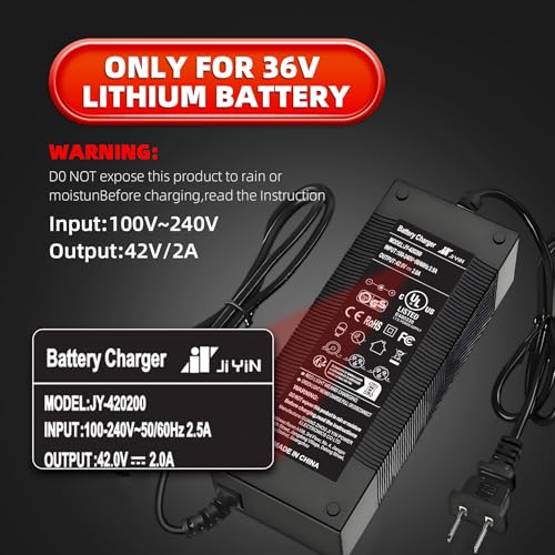 42V 2A Electric Scooter Charger for 36V Lithium Batteries