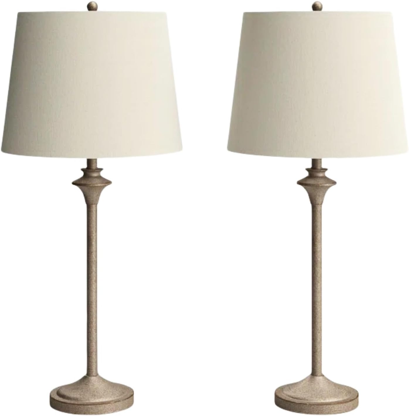 Brass Gold Table Lamps Set of 2 - 26" Modern Buffet & Nightstand Lamps for Living Room, Bedroom, Office