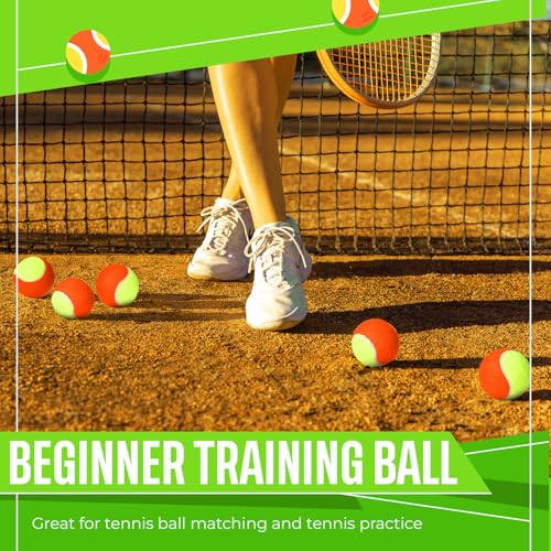 Foilswirl 30 Pack Low Compression Tennis Balls for Beginners & Practice