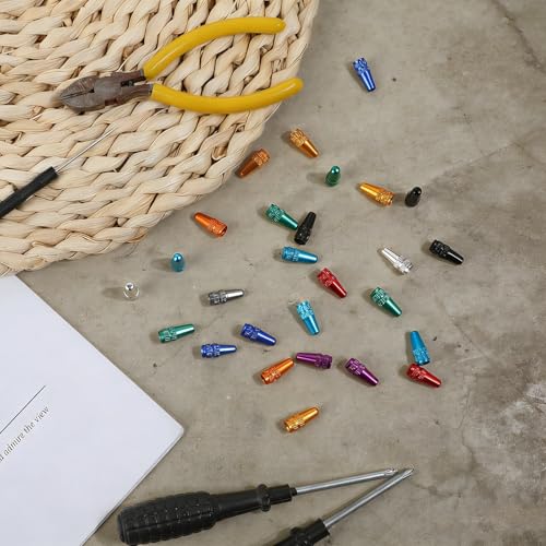 40 Pcs Colorful Presta Valve Stem Caps - Aluminum Bike Tire Caps