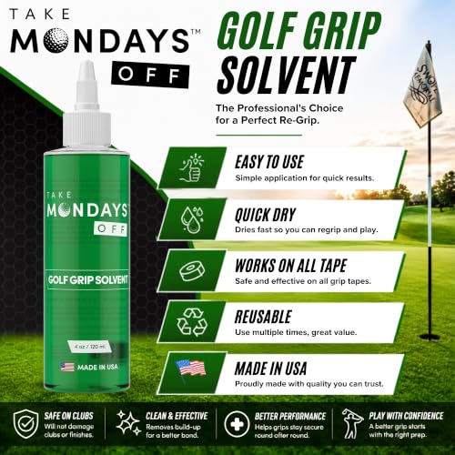 Golf Grip Solvent - Professional Regripping Solution, 4 oz