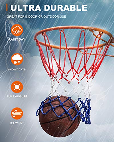 Heavy Duty Basketball Net Replacement - 12 Loops, 21 Inch