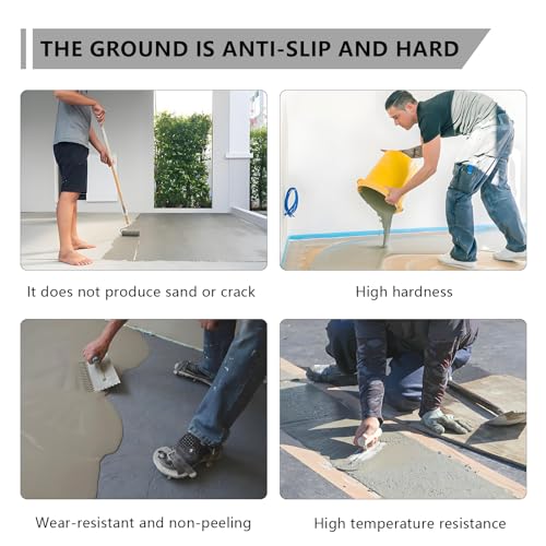 Concrete Anti-Skid Additive with Aluminum Oxide ? 8 oz | Non-Slip Surface Coating | Durable Traction for Floors, Steps, and Driveways | Easy to Mix, Long-Lasting Grip (8 oz)