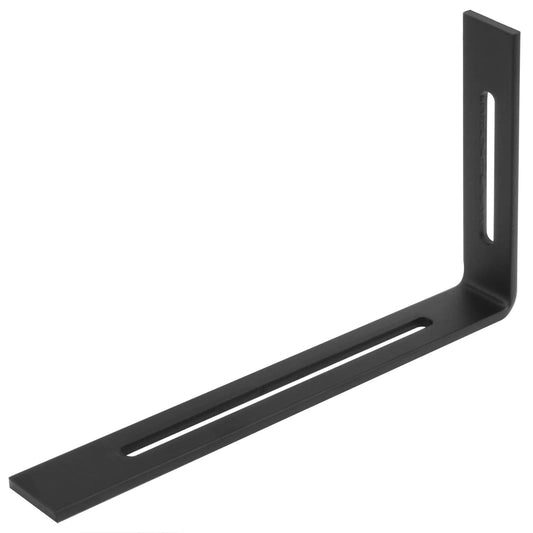 eoere 4 PCS 9-1/2" Black Adjustable L Corner Brace with M6 Slot, Heavy Duty Steel Slotted L Bracket for Fixing Furniture, Thickness 3/16", Max. Load 180 LB