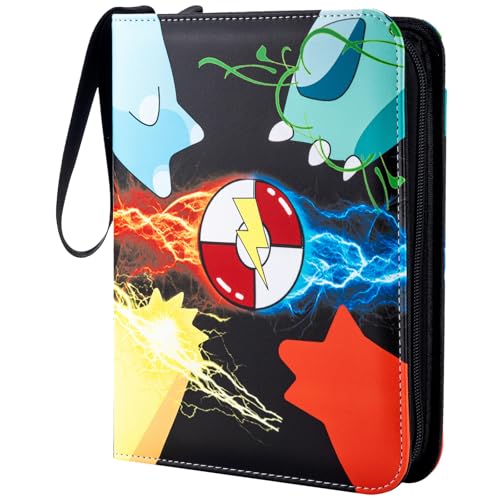 4-Pocket Card Binder with 50 Removable Sleeves - Holds 400 Cards