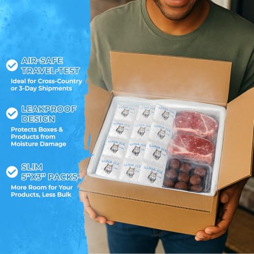 Reusable Dry Ice Packs for Shipping - 1.5 lb Small - 24 Pack