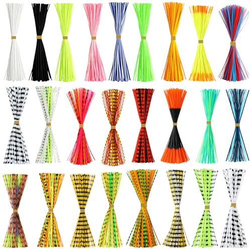 Fly Tying Materials Kit - 25 Colors of Silicone Rubber Threads