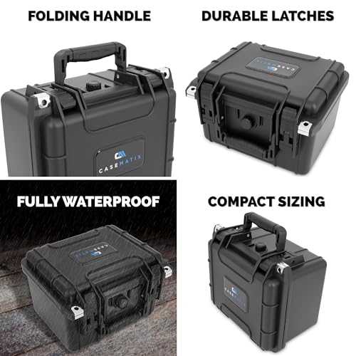 CASEMATIX 40-Card Graded Card Case – IPX7 Waterproof Slab Box with Dividers