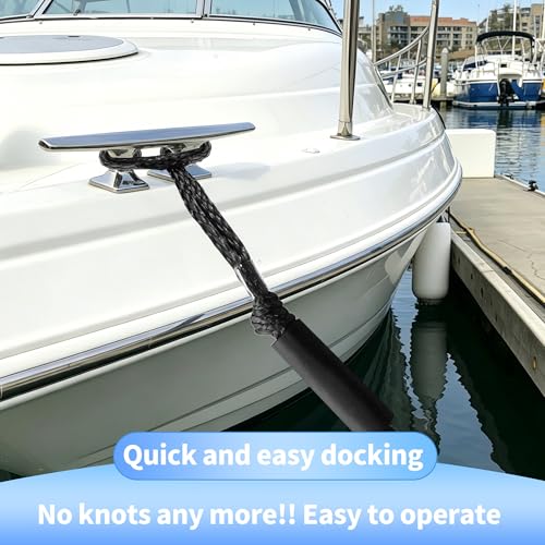 2ft Boat Dock Line Shock-Absorbing Bungee Mooring Lines (2pcs) for SeaDoo, Kayak & Pontoon