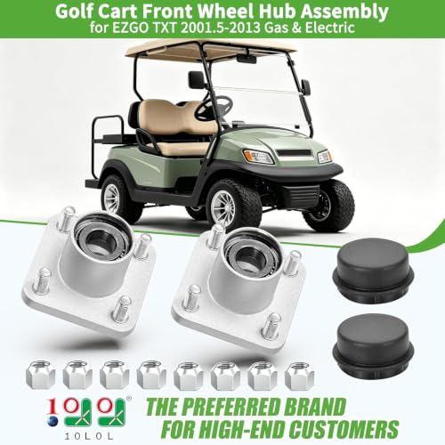 10L0L Front Wheel Hub Assembly for EZGO TXT Golf Cart 2001.5-2013 OEM Replacement