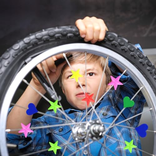180-Piece Bike Spoke Beads Set - Colorful Plastic Decorations