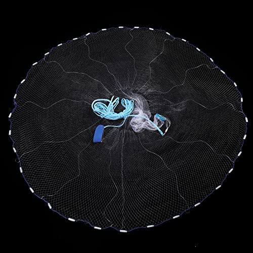 Fish Cast Net American Saltwater Hand Throw Heavy Duty Zinc Sinker