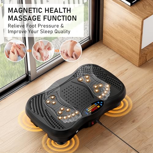 Vibration Plate Exercise Machine for Full Body Workout - 130 Levels, 450 Lbs Capacity, Bluetooth