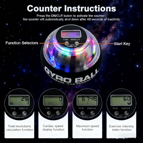 Torque Ball Hand Exerciser with Auto-Start & LCD Counter